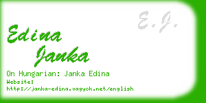 edina janka business card